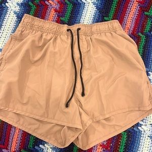 H&M athletic shorts size small tan color